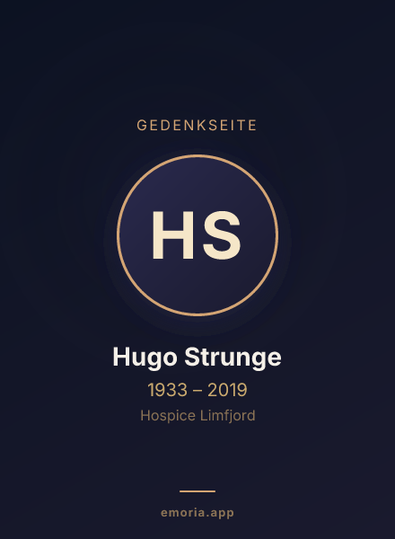 Gedenkportrait von Hugo Strunge