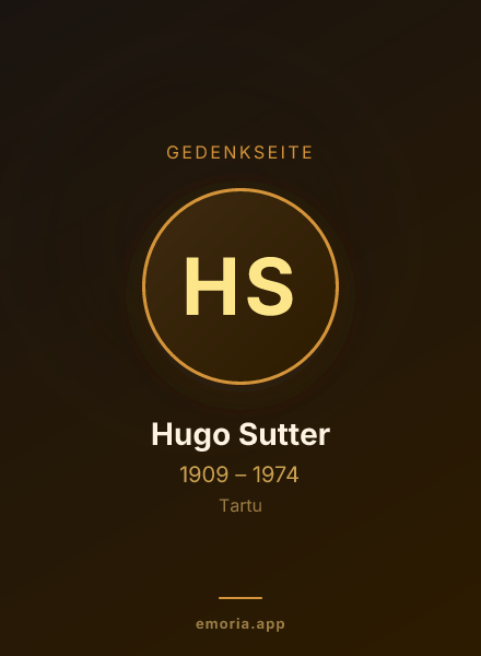 Gedenkportrait von Hugo Sutter
