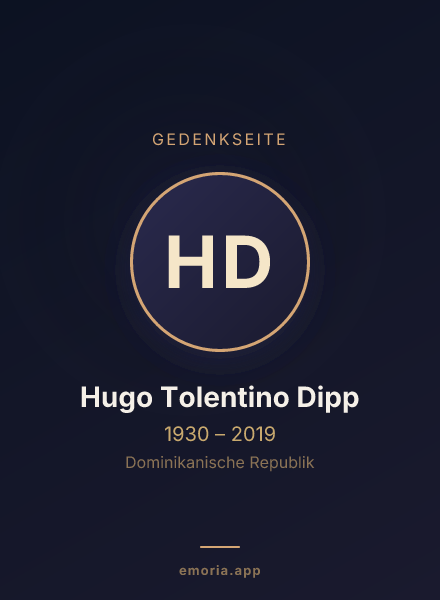 Gedenkportrait von Hugo Tolentino Dipp