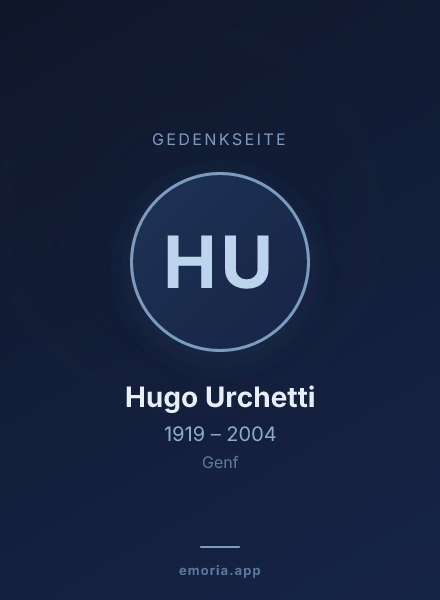 Gedenkportrait von Hugo Urchetti