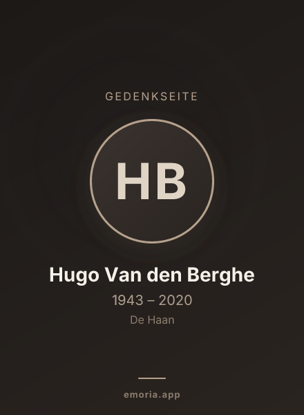 Gedenkportrait von Hugo Van den Berghe
