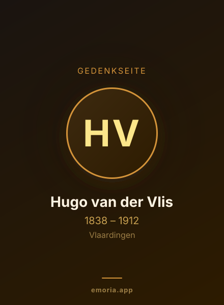 Gedenkportrait von Hugo van der Vlis