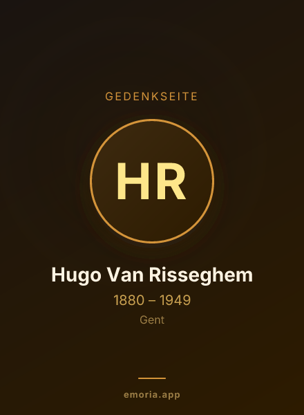 Gedenkportrait von Hugo Van Risseghem