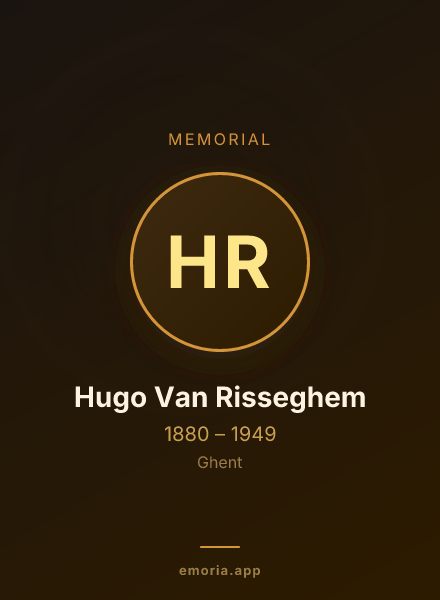 Memorial portrait of Hugo Van Risseghem
