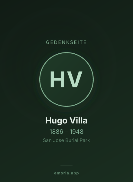 Gedenkportrait von Hugo Villa