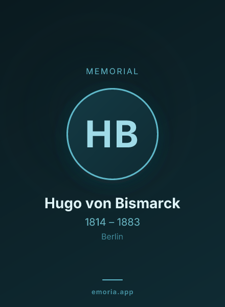 Memorial portrait of Hugo von Bismarck