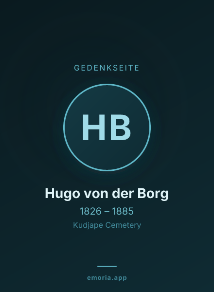 Gedenkportrait von Hugo von der Borg