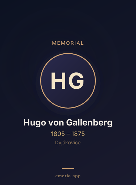 Memorial portrait of Hugo von Gallenberg