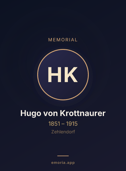 Memorial portrait of Hugo von Krottnaurer