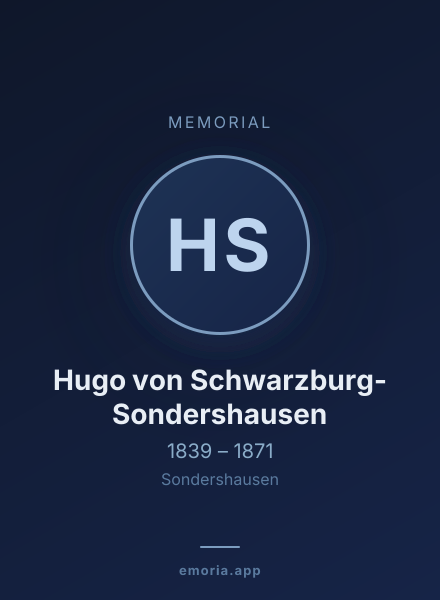 Memorial portrait of Hugo von Schwarzburg-Sondershausen