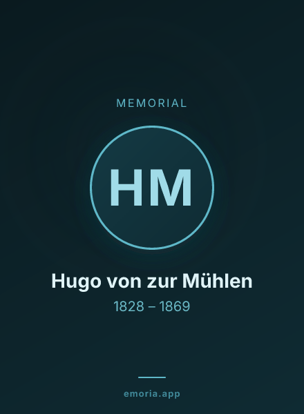 Memorial portrait of Hugo von zur Mühlen