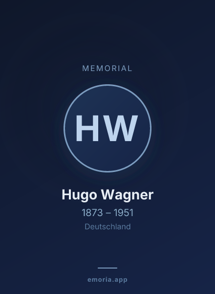 Memorial portrait of Hugo Wagner