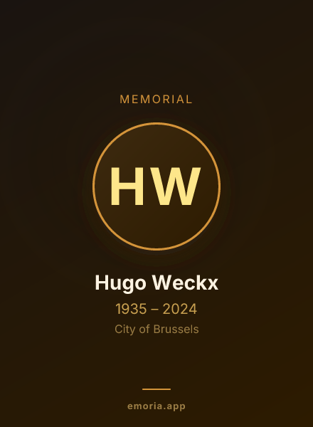 Memorial portrait of Hugo Weckx