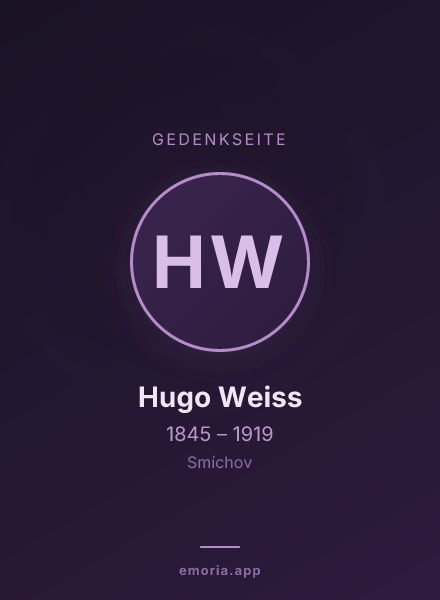 Gedenkportrait von Hugo Weiss