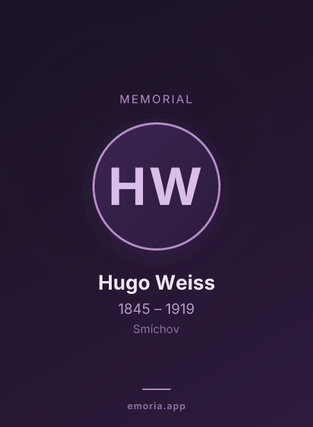 Memorial portrait of Hugo Weiss