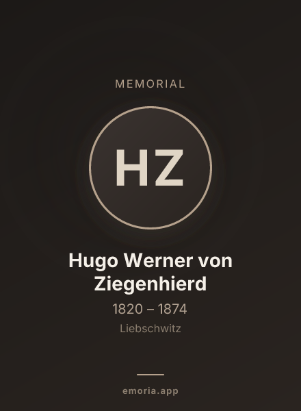 Memorial portrait of Hugo Werner von Ziegenhierd
