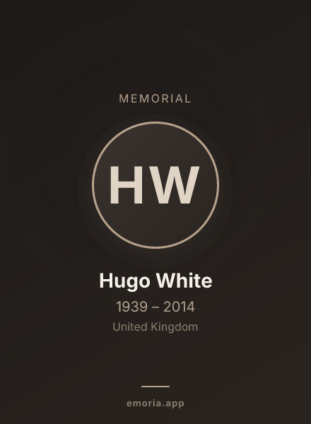 Memorial portrait of Hugo White