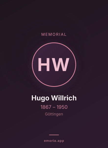 Memorial portrait of Hugo Willrich