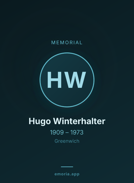 Memorial portrait of Hugo Winterhalter