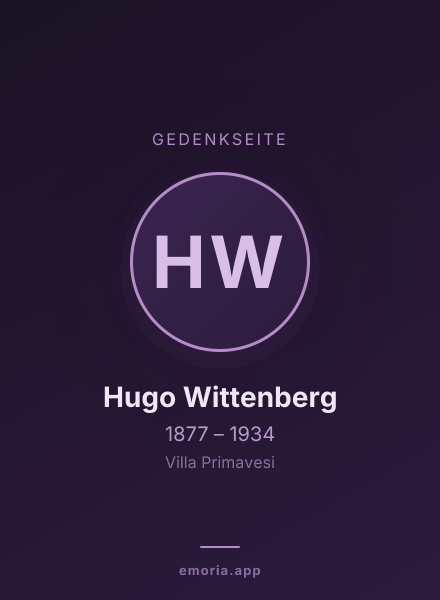 Gedenkportrait von Hugo Wittenberg