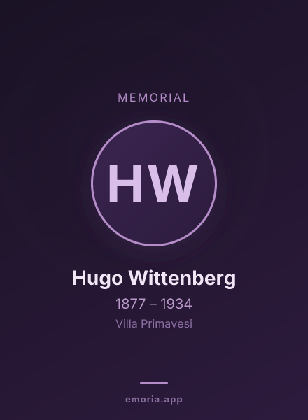 Memorial portrait of Hugo Wittenberg