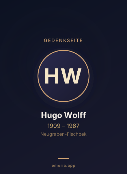 Gedenkportrait von Hugo Wolff