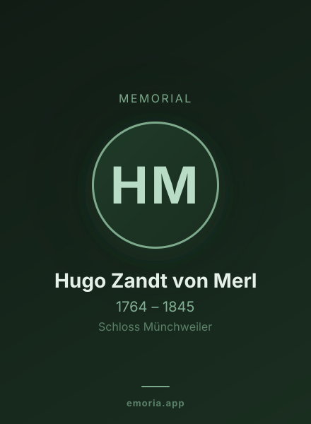 Memorial portrait of Hugo Zandt von Merl