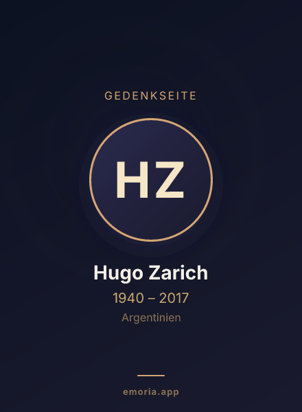 Gedenkportrait von Hugo Zarich