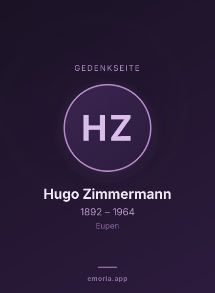 Gedenkportrait von Hugo Zimmermann