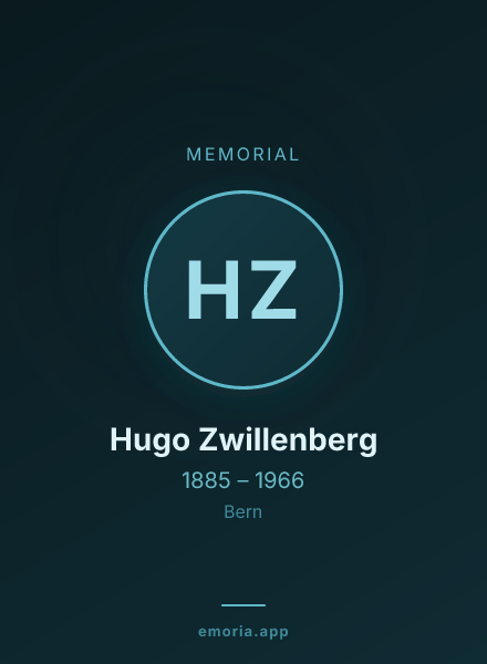 Memorial portrait of Hugo Zwillenberg