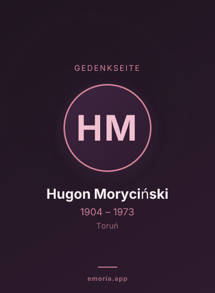 Gedenkportrait von Hugon Moryciński