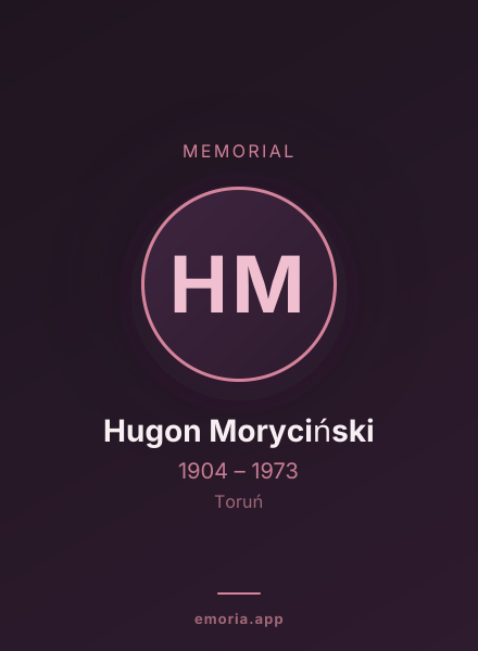 Memorial portrait of Hugon Moryciński