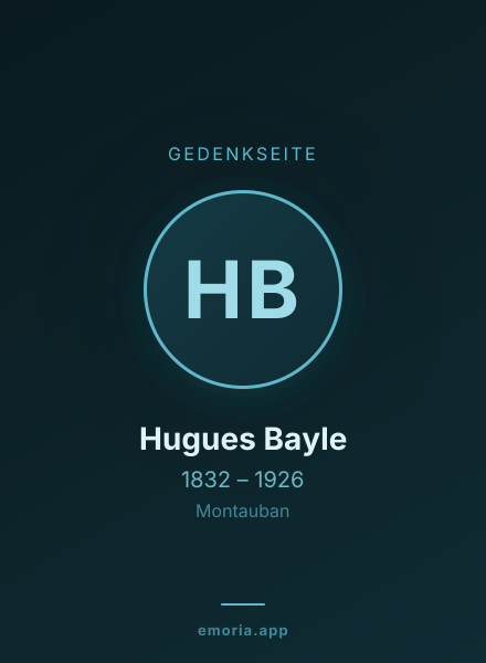 Gedenkportrait von Hugues Bayle