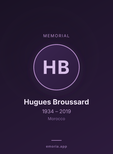 Memorial portrait of Hugues Broussard