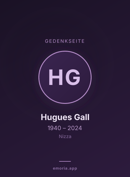 Gedenkportrait von Hugues Gall