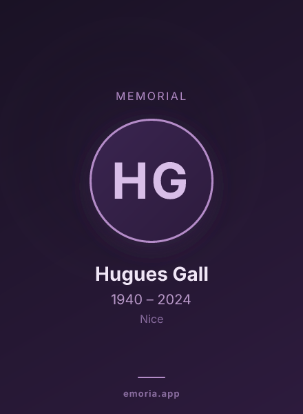 Memorial portrait of Hugues Gall