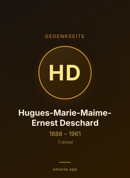 Gedenkportrait von Hugues-Marie-Maime-Ernest Deschard