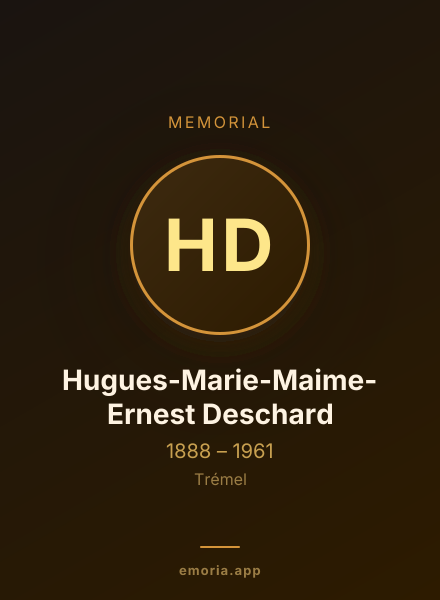 Memorial portrait of Hugues-Marie-Maime-Ernest Deschard