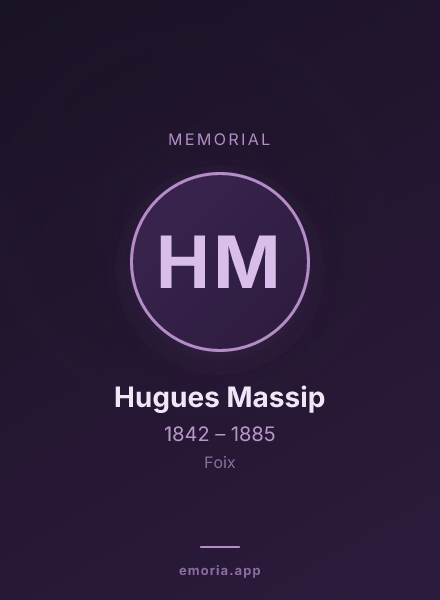Memorial portrait of Hugues Massip