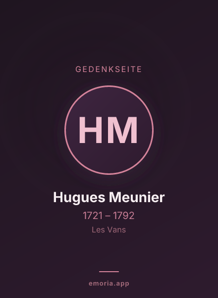 Gedenkportrait von Hugues Meunier