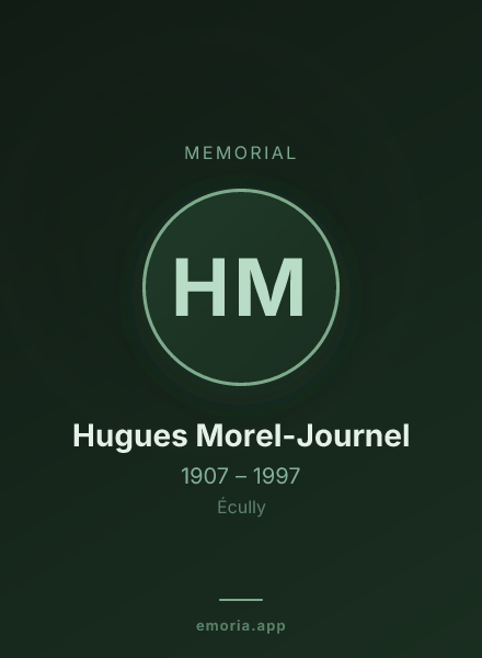 Memorial portrait of Hugues Morel-Journel