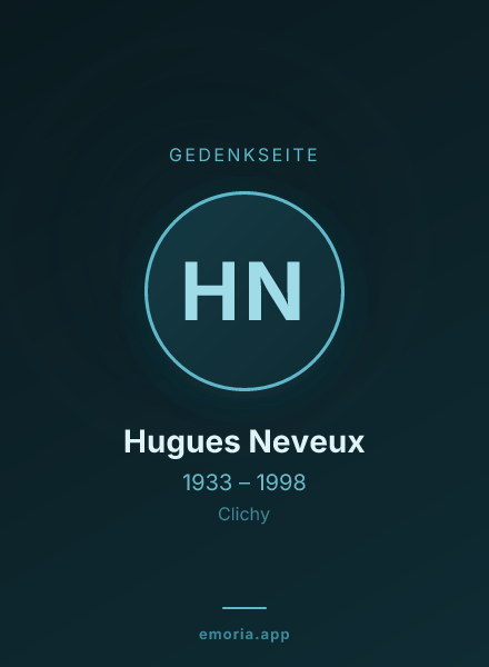 Gedenkportrait von Hugues Neveux