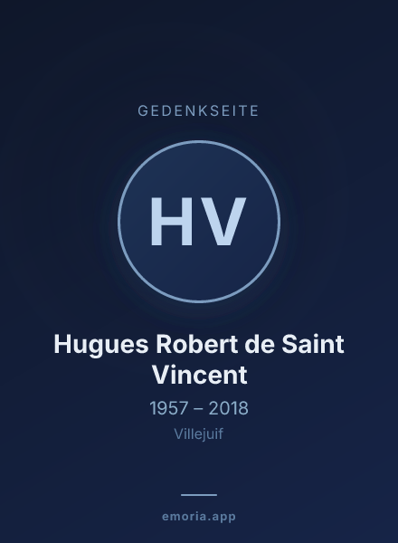 Gedenkportrait von Hugues Robert de Saint Vincent