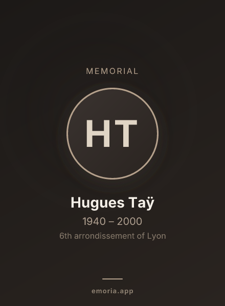 Memorial portrait of Hugues Taÿ