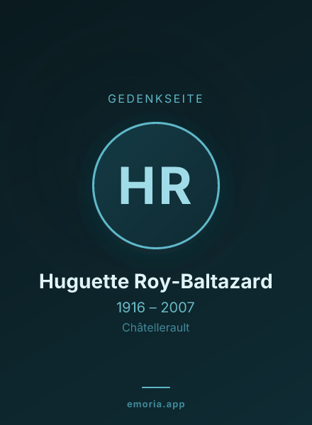 Gedenkportrait von Huguette Roy-Baltazard