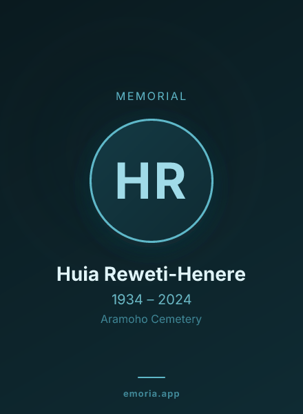 Memorial portrait of Huia Reweti-Henere