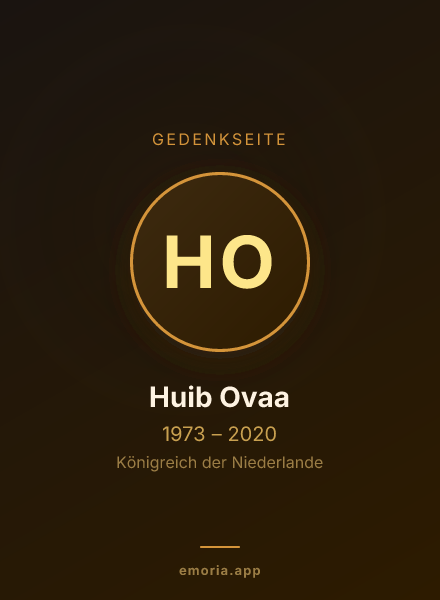Gedenkportrait von Huib Ovaa