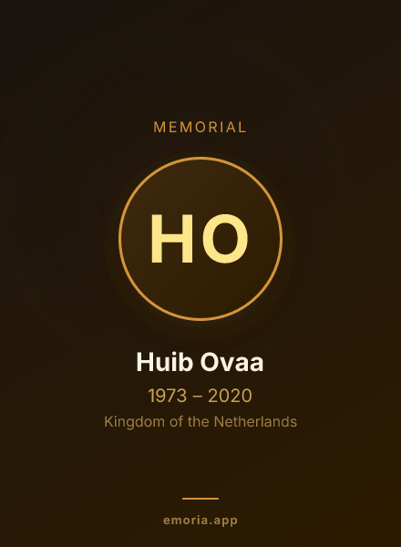 Memorial portrait of Huib Ovaa