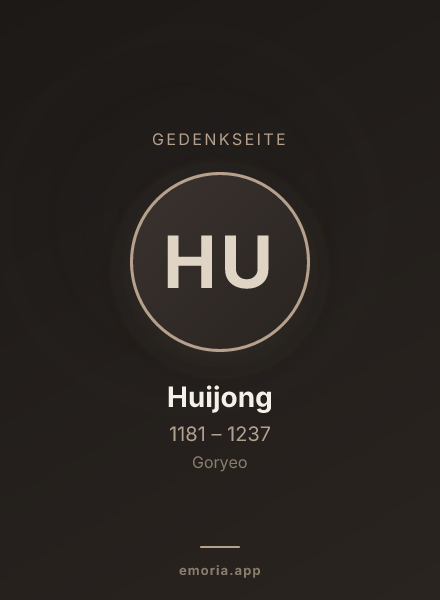 Gedenkportrait von Huijong