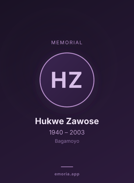 Memorial portrait of Hukwe Zawose